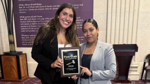 Hofstra Law mock trial team with the Professionalism Award.